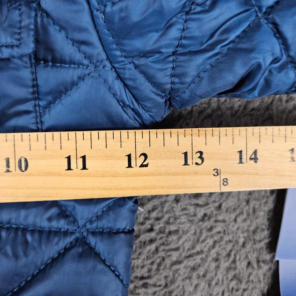 Quilted Hooded Baby Snowsuit Romper in Navy Blue - Picture 2 of 9